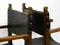 Grands Fauteuils Knights en Bois Massif et Noyau de Cuir, Espagne, 1930s, Set de 2 7