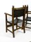 Grands Fauteuils Knights en Bois Massif et Noyau de Cuir, Espagne, 1930s, Set de 2 10