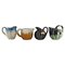 Jugs in Glazed Ceramics, Belgium, 1960s, Set of 4 1