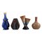 Vasen aus glasierter Keramik, Belgien, 1960er, 4er Set 1