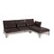 Roro Brown Leather Corner Sofa from Brühl & Sippold 1
