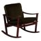 Mid-Century Teak Spade Dark Green Rocking Chair by M Nissen for Pastoe, 1960s, Image 1