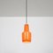 Orange Glass Hanging Lamp by Massimo Vignelli for Venini, Italy, 1970s 8