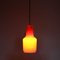 Orange Glass Hanging Lamp by Massimo Vignelli for Venini, Italy, 1970s 5