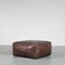 Brown Patchwork Leather Pouf from de Sede, Switzerland, 1970s 2