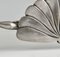 Art Deco Silvered Bronze Dancer Sculpture with Feathers by H. Molins, 1930s, Image 10