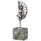 Sculpture de Danseuse Art Déco en Bronze Argenté avec Plumes par H. Molins, 1930s 1