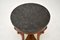Antique Neoclassical Style Walnut Side Table with Marble Top, Image 3