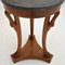 Antique Neoclassical Style Walnut Side Table with Marble Top, Image 5