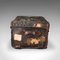 Vintage English Leather Overseas Voyage Trunk, 1930s 4