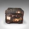 Vintage English Leather Overseas Voyage Trunk, 1930s, Image 4