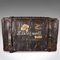 Vintage English Leather Overseas Voyage Trunk, 1930s 6