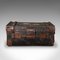 Vintage English Leather Overseas Voyage Trunk, 1930s 3
