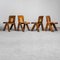 Sedie vintage in legno e paglia, Austria, anni '60, set di 4, Immagine 1