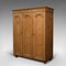 Antique English Pine Three Panel Wardrobe, 1900s 4