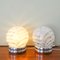 Chrome & Glass Table Lamps by Marinha Grande, 1970s, Set of 2, Image 2