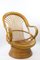 Mid-Century Bambo Swivel Rocking Chair, 1970s 1