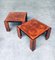 Postmodern Italian Burl Wood Side Table Set, 1970s, Set of 2 3