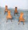 Vintage Belgian Brutalist Pub Café Chair Set by Torck, 1960s, Set of 4 7