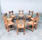 Belgian Brutalist Oak Dining Chair Set, 1960s, Set of 8 26