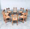Belgian Brutalist Oak Dining Chair Set, 1960s, Set of 8, Image 26