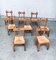 Belgian Brutalist Oak Dining Chair Set, 1960s, Set of 8 24