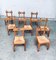Belgian Brutalist Oak Dining Chair Set, 1960s, Set of 8, Image 24