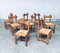 Belgian Brutalist Oak Dining Chair Set, 1960s, Set of 8, Image 22