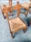 Belgian Brutalist Oak Dining Chair Set, 1960s, Set of 8, Image 4
