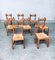 Belgian Brutalist Oak Dining Chair Set, 1960s, Set of 8, Image 34