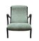 Armchair in Wood and Green Fabric by Ezio Longhi for Elam, Italy, 1950 2