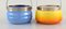 Antique Biscuit Buckets in Mouth-Blown Opal Art Glass, 1900s, Set of 4, Image 6