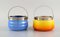 Antique Biscuit Buckets in Mouth-Blown Opal Art Glass, 1900s, Set of 4 4