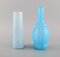 Antike Vasen aus handbemaltem mundgeblasenem Opalglas, 1900er, 4er Set 6