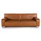 3-Seater B-Flat Brown Leather Sofa from Leolux 1