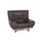 Grey Leather Lounge Chair from Rolf Benz, Image 1