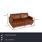 2-Seater Brown Leather Sofa from Gepade 2