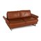 2-Seater Brown Leather Sofa from Gepade, Image 3