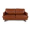 2-Seater Brown Leather Sofa from Gepade 1