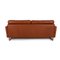 2-Seater Brown Leather Sofa from Gepade 8
