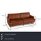 2-Seater Brown Leather Sofa from Gepade 2