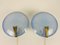 Brass and Blue Glass Sconces, 1960s, Germany, Set of 2 3