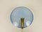 Brass and Blue Glass Sconces, 1960s, Germany, Set of 2 10