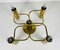 Mid-Century Brass 5-Arm Flush Mount from Leola, 1960s, Image 3