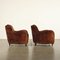 Velvet Armchairs, Italy, 1950s, Set of 2, Image 3