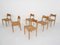 Chaises de Salle à Manger en Corde de Papier par Arne Hovmand Olsen pour Mogens Kold, Danemark, 1950s, Set de 6 2