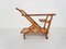 Ceder Wooden Bar Cart / Trolley by Cesare Lacca for Cassina, Italy, 1950s 1