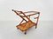 Ceder Wooden Bar Cart / Trolley by Cesare Lacca for Cassina, Italy, 1950s 5