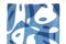 Paleta de formas Avant Garde en tonos azules, monotipo hecho a mano sobre papel, 2021, Imagen 3