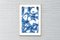Tavolozza di forme all'avanguardia nei toni del blu, monotipo fatto a mano su carta, 2021, Immagine 5